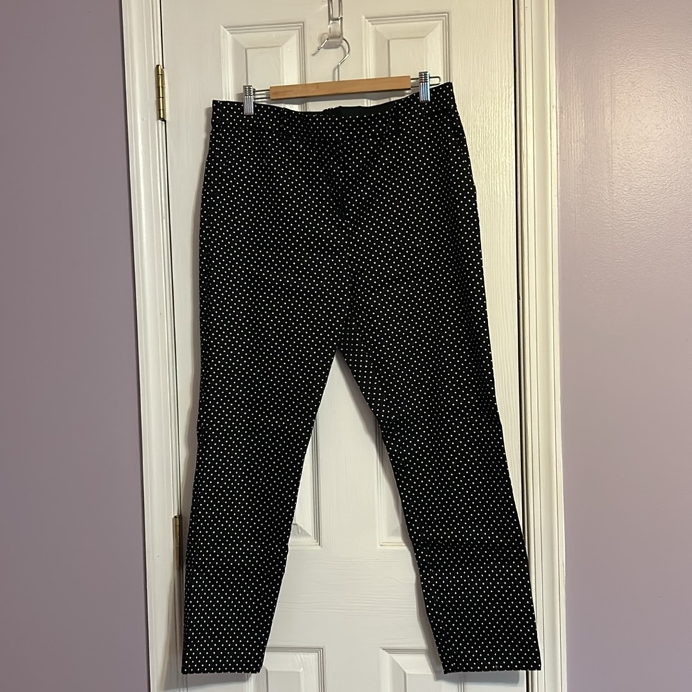 H&M black and cream polkadot pants